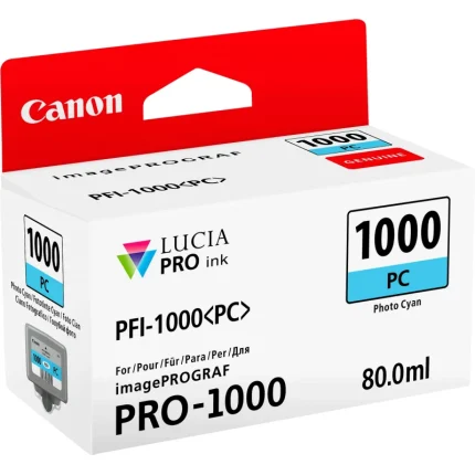 cartouche d'encre canon pfi 1000 photo cyan original (0550c001aa)