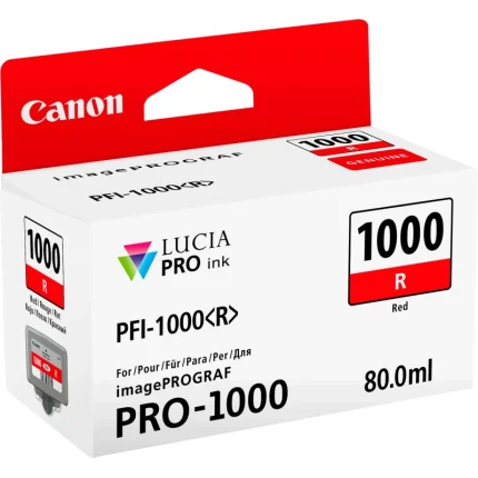 cartouche d'encre canon pfi 1000 rouge original (0554c001aa)