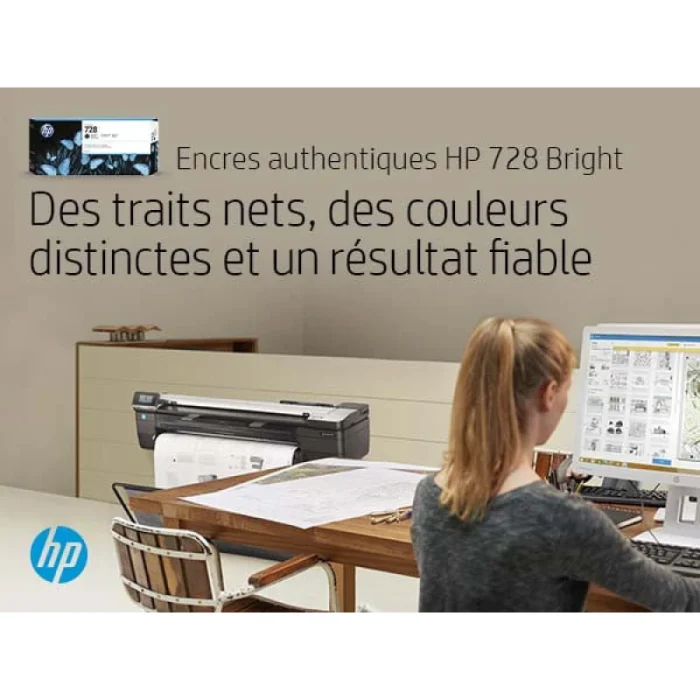 Cartouche encre HP 728 130ml Matte Black (3WX25A) - Prix Maroc - Linksolutions