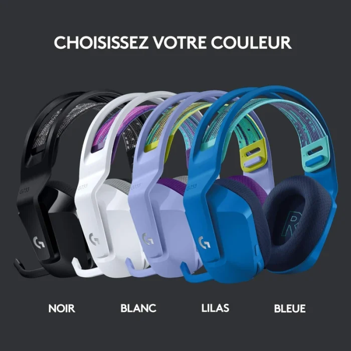 Casque Gaming Sans Fil LOGITECH G733 LIGHTSPEED RGB Blanc (981-000883) - Achat Maroc - Linksolutions