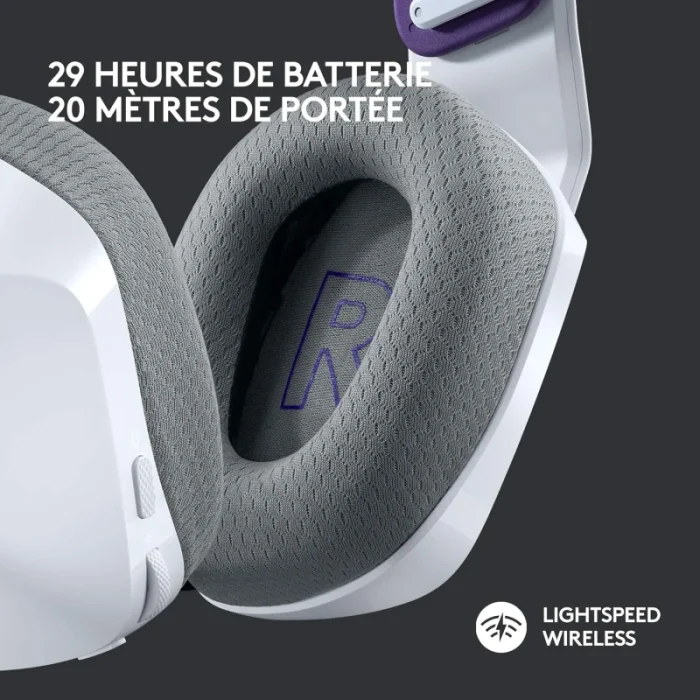 Casque Gaming Sans Fil LOGITECH G733 LIGHTSPEED RGB Blanc (981-000883) - Prix moins cher - Linksolutions