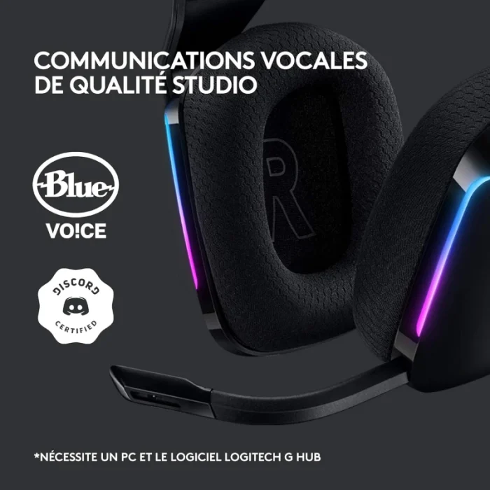 Casque Gaming Sans Fil LOGITECH G733 LIGHTSPEED RGB Noir (981-000864) - Prix moins cher - Linksolutions