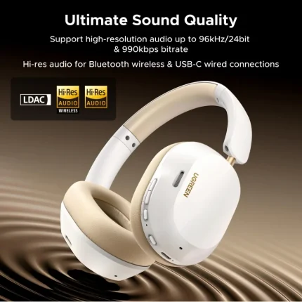 Casque sans fil Ugreen HiTune Max5c Hybrid ANC Blanc (35758) - Prix moins cher - Linksolutions