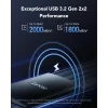 Disque SSD externe LEXAR SL500 2TB USB 3.2 Gen2x2 2000MB/s (LSL500X002T-RNBNG) - Prix moins cher - Linksolutions