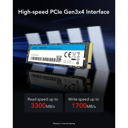 Disque SSD interne LEXAR NM610 Pro 500GB M.2 NVMe PCIe Gen3 3300MB/s (LNM610P500G-RNNNG) - Achat Maroc - Linksolutions