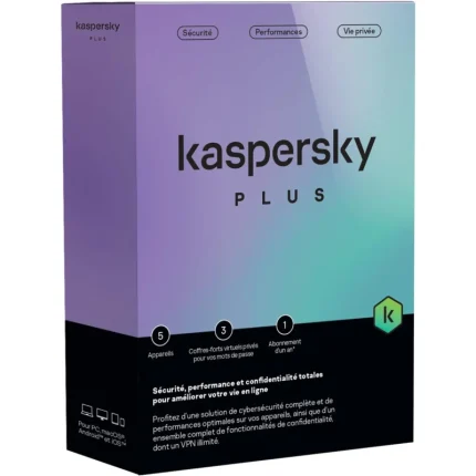kaspersky plus antivirus 5 postes 1 an (kl10428befs 25ffp ma)