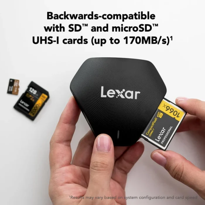 Lecteur de carte LEXAR 3-en-1 USB-C SD/microSD/CF UHS-II (LRW500URB) - Prix moins cher - Linksolutions