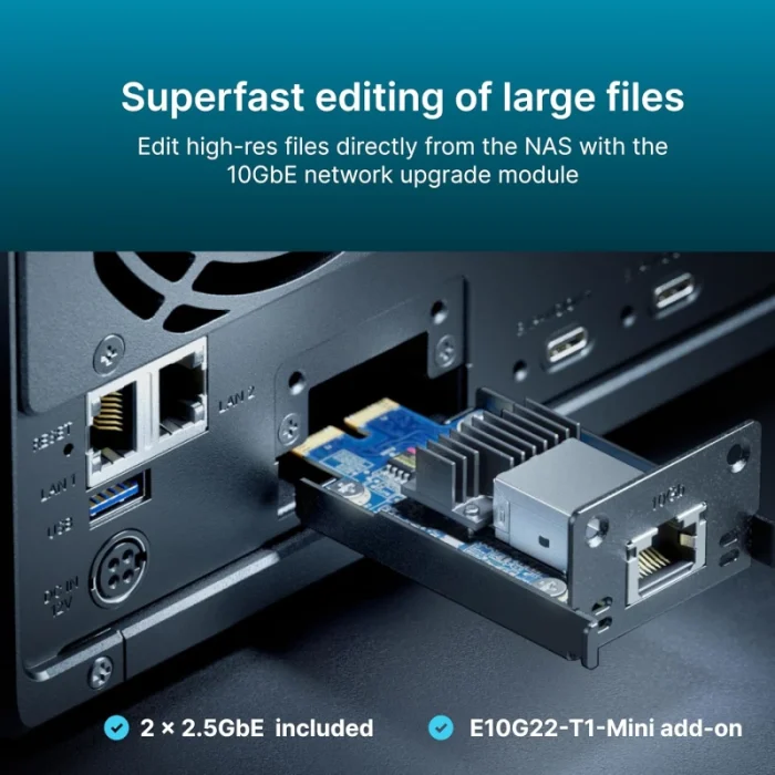 serveur nas synology diskstation 5 baies ryzen v1500b (ds1525+)