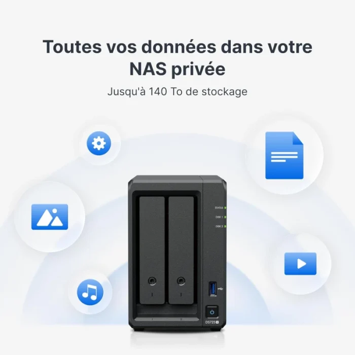 serveur nas synology diskstation 5 baies ryzen v1500b (ds1525+)