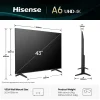 Smart TV Hisense 43″ UHD 4K VIDAA – Téléviseur connecté intelligent (HIS43A6Q) - Prix moins cher - Linksolutions