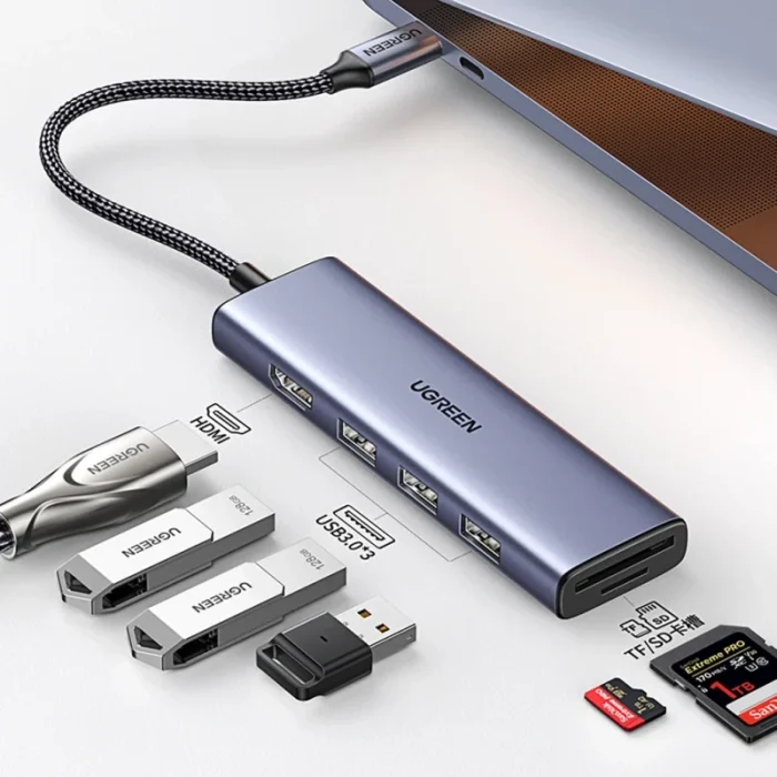 Station d’accueil Ugreen USB-C 6-en-1 4K (20956A) - Achat Maroc - Linksolutions