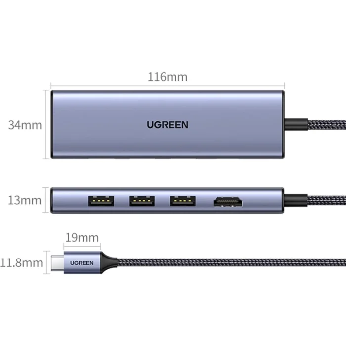 Station d’accueil Ugreen USB-C 6-en-1 4K (20956A) - Prix Maroc - Linksolutions