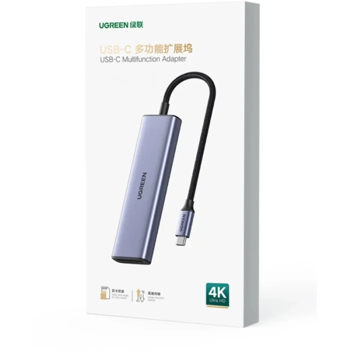 Station d’accueil Ugreen USB-C 6-en-1 4K (20956A) - Prix moins cher - Linksolutions