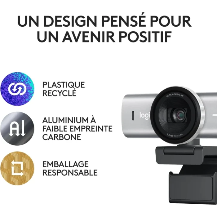 Webcam LOGITECH MX Brio 4K Ultra HD – Caméra USB Professionnelle (960-001554) - Prix Maroc - Linksolutions