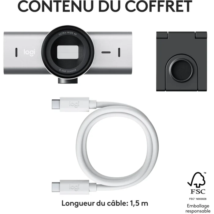Webcam LOGITECH MX Brio 4K Ultra HD – Caméra USB Professionnelle (960-001554) - Prix moins cher - Linksolutions