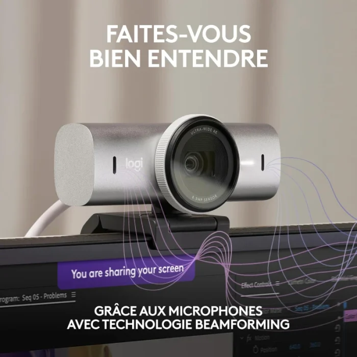 Webcam LOGITECH MX Brio 4K Ultra HD – Caméra USB Professionnelle (960-001554) - Prix moins cher - Linksolutions