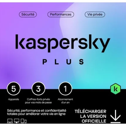 antivirus kaspersky plus 5 appareils 1 an logiciel sécurité (kl10428befs 25ffpmag)