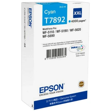 cartouche d’encre epson t7892 cyan xxl