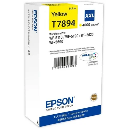 cartouche d’encre epson t7894 jaune xxl originale