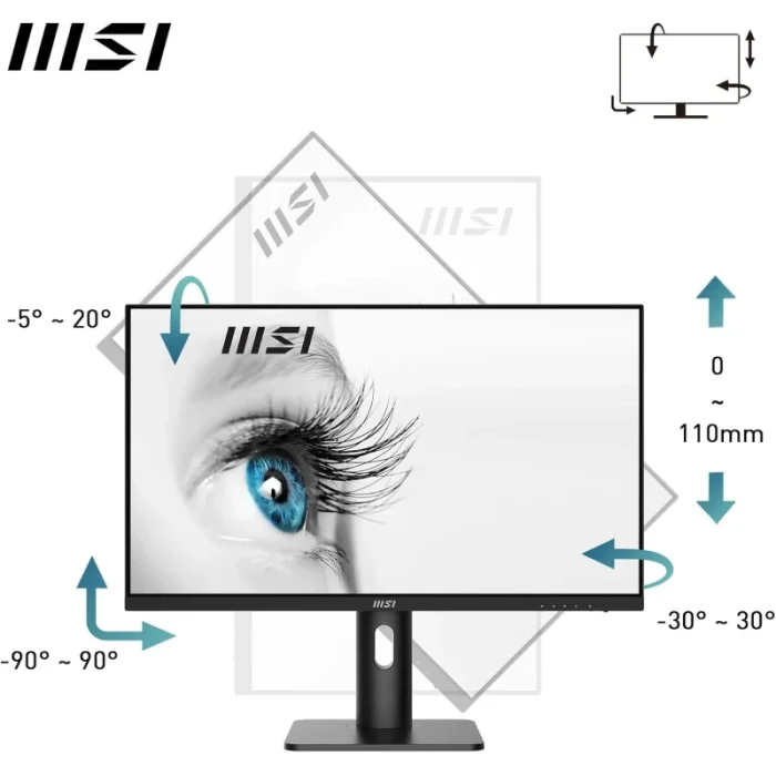 Écran msi pro mp273up e6 27″ 4k uhd (9s6 3pb49h 296)