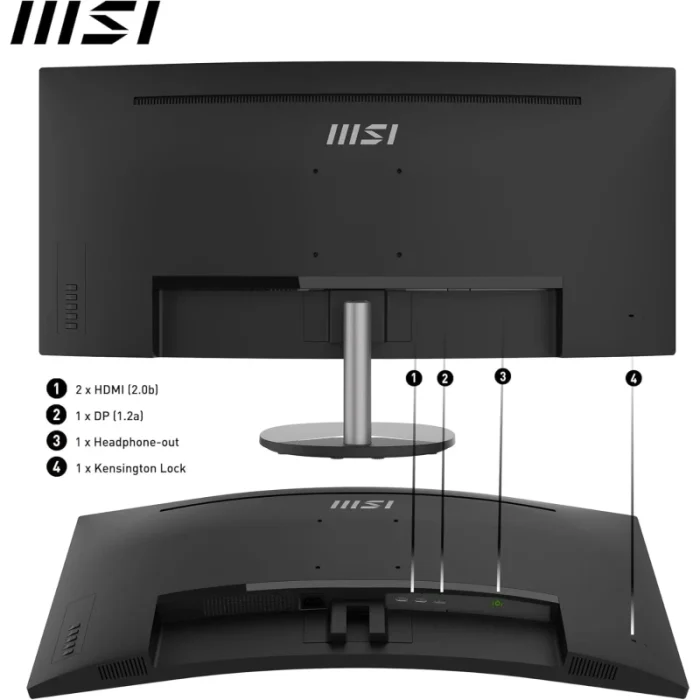Écran msi pro mp341cqw 34″ uwqhd 100hz ultra large incurvé (9s6 3pb2ct 037)