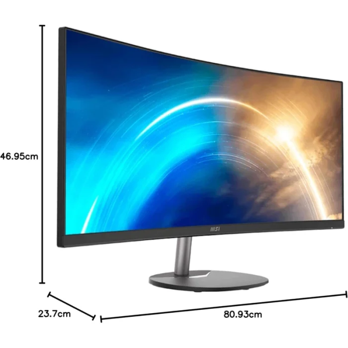 Écran msi pro mp341cqw 34″ uwqhd 100hz ultra large incurvé (9s6 3pb2ct 037)