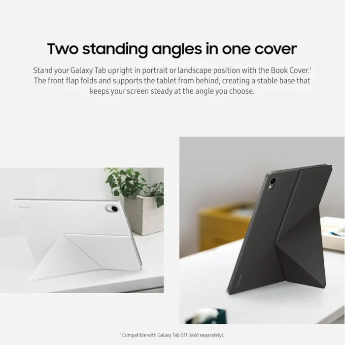 pochette tablette samsung smart book cover tab s11 noir (ef bx730pbegww)