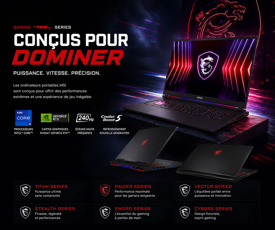 promotion exceptionnelle – pc msi gaming, prestige & venture