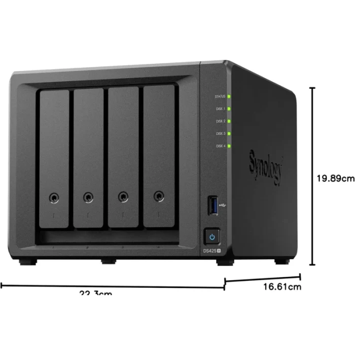 serveur nas synology diskstation 4 baies celeron j4125 2.0ghz 2go (ds425+)