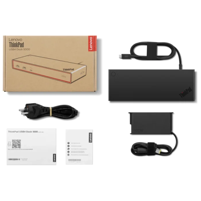 station d’accueil lenovo thinkpad usb4 dock eu (40bf0100eu)