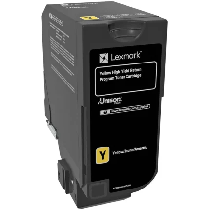 toner lexmark 74c5hye jaune 12000 pages cs/cx725