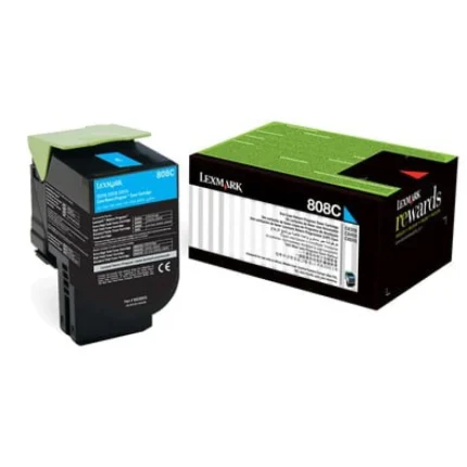 toner lexmark 80c80c0 cyan 1000 pages cx310 / cx410