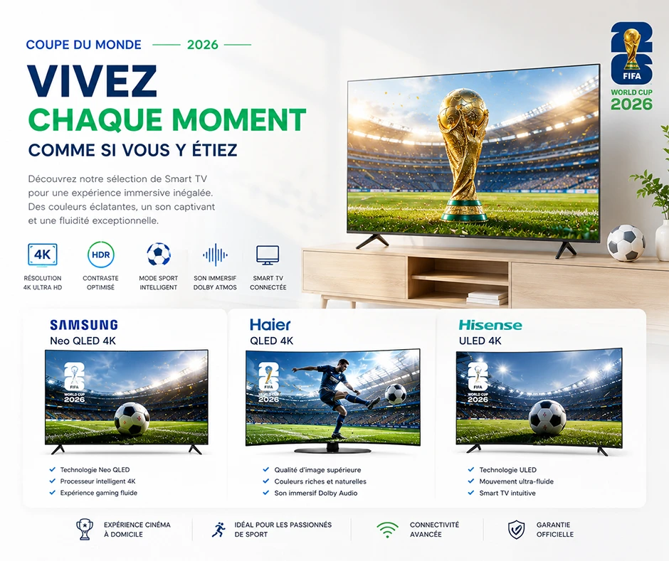 Achetez télévision Maroc sur linksolutions.ma Samsung, LG, Sony et d’autres grandes marque