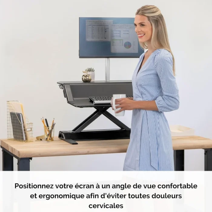 bras porte écran fellowes lotus 8042801 support moniteur réglable (f8042801)