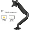 bras porte écran fellowes platinum 8043301 noir support moniteur réglable (f8043301)