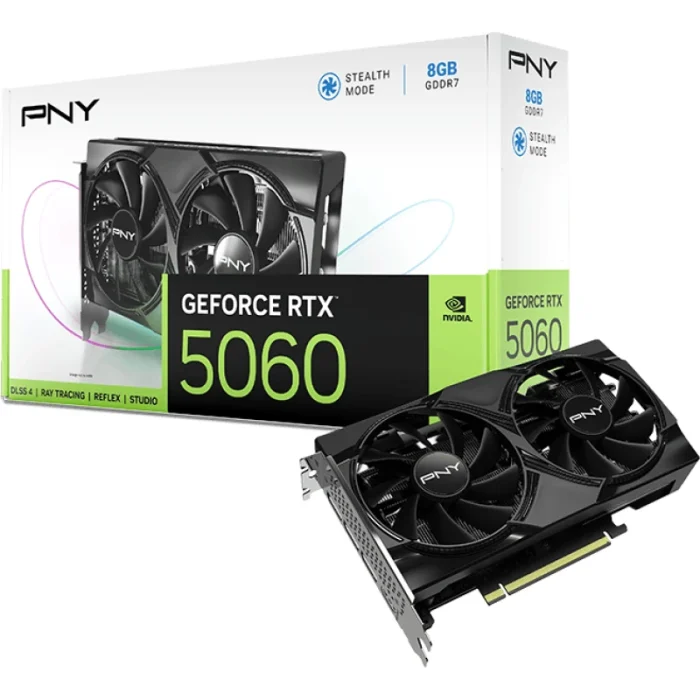 carte graphique pny geforce rtx 5060 8 go pcie 5.0 (vcg50608dfxpb1)