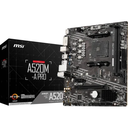 carte mère msi a520m a pro carte mère amd am4 pour pc professionnel (911 7c96 044)