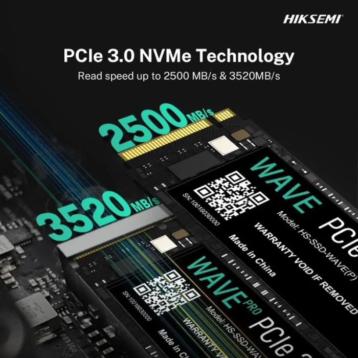 disque dur ssd nvme hiksemi wave p 1to m.2 pcie gen3 (hs ssd wave p 1t)