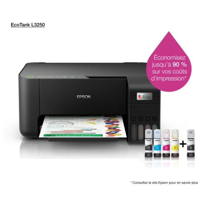 imprimante epson c11cj67409 multifonction ecotank l3251 a reservoirs couleur avec wi fi