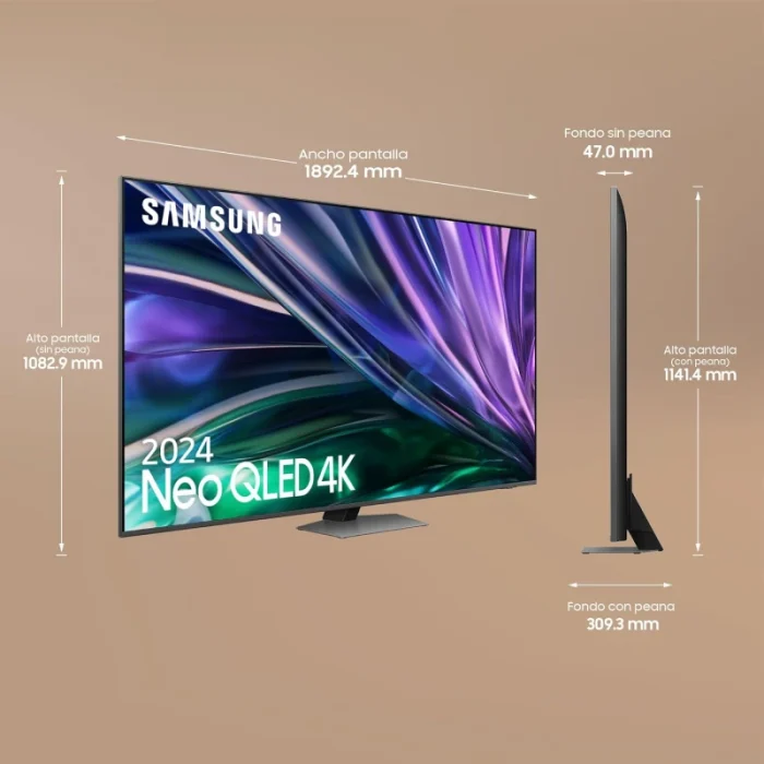 smart tv samsung qn85d 55" neo qled 4k uhd (qa55qn85dbuxmv)