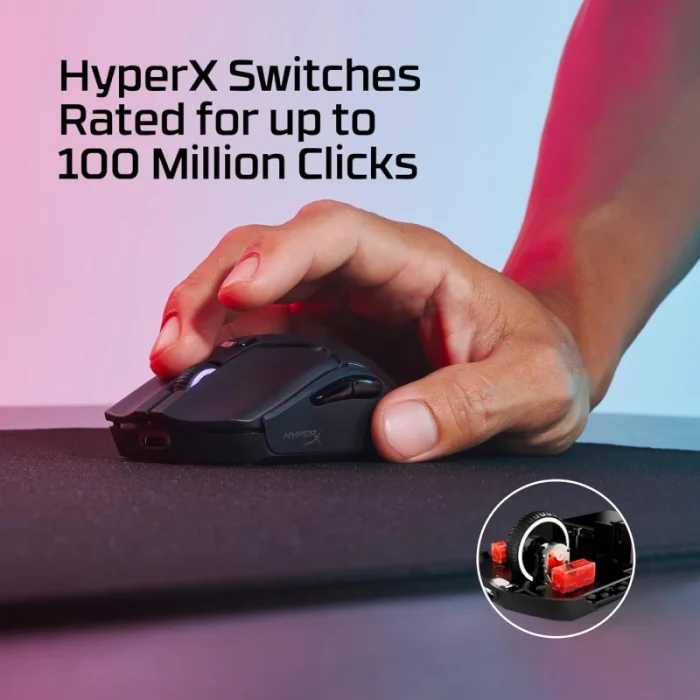 souris gaming sans fil hyperx pulsefire haste 2 mini noire (7d388aa)