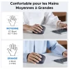 souris verticale sans fil m571 ergonomique noire (55916)