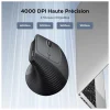 souris verticale sans fil m571 ergonomique noire (55916)