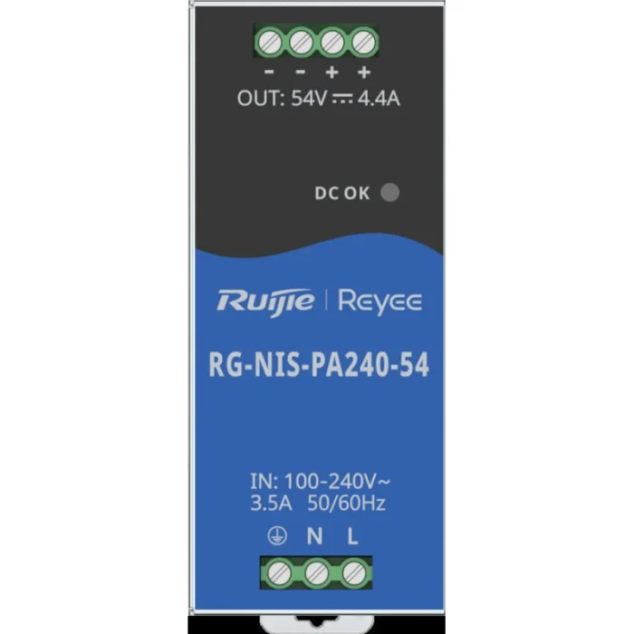 alimentation ruijie reyee 240 w pour switch rg nis2100 (rg nis pa240 54)
