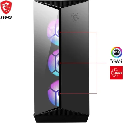 boîtier pc gaming msi mpg gungnir 110r moyen tour atx rgb (msi 306 7g10r21 w57)