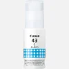 bouteille d'encre canon gi 43 cyan originale (4672c001ab)