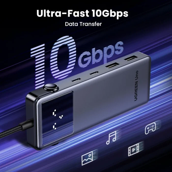 hub usb c ugreen 6 en 1 adaptateur multiports (35998)
