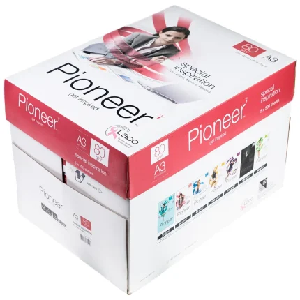 lot de 5 ramettes papier pioneer a3 blanc 80 g/m² 500 feuilles