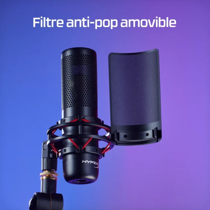 microphone hyperx procast micro gamer pour streaming et podcast (699z0aa)