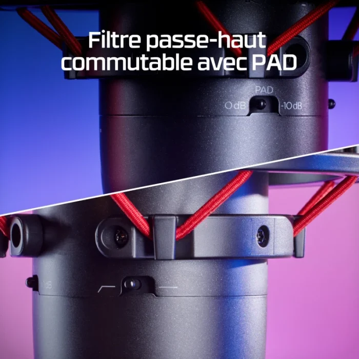 microphone hyperx procast micro gamer pour streaming et podcast (699z0aa)